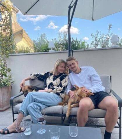 Annekee Molenaar with her boyfriend Matthijs de Ligt in Turin, Italy.